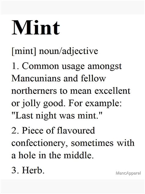 Mint Definition In Writing