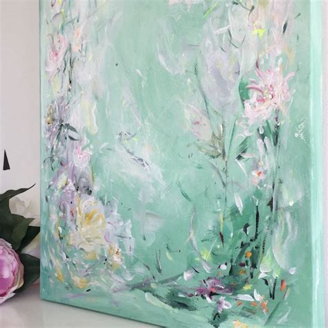 Mint Green Abstract Art
