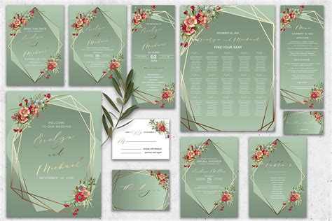 Mint Green Invitation Cards