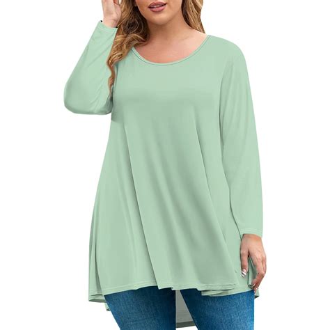 mint green plus size tops