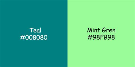 mint vs teal