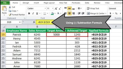 minus percentage formula in excel sheet