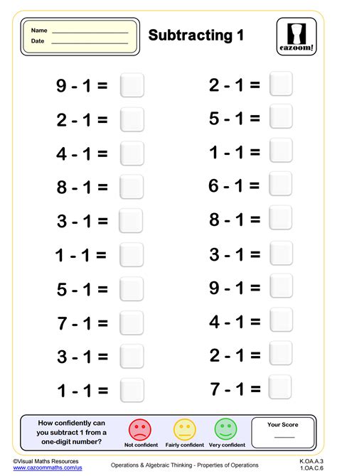 5 Minus Worksheet Tips