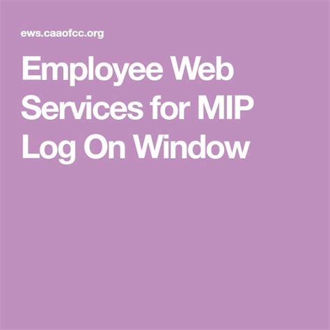mip employee web services