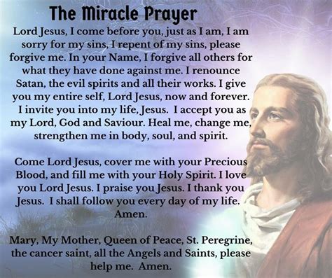 miracle prayer to jesus catholic