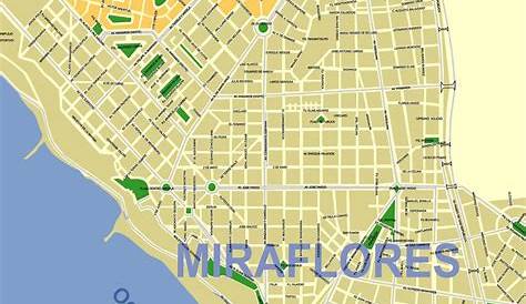 Miraflores mapa Miraflores Lima mapa (Perú)