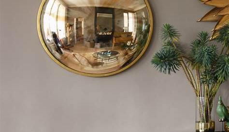 Miroir convexe en bois noir D 90 cm Buffet, Interiors