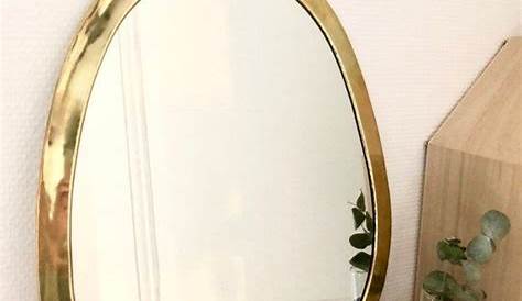 Miroir rond en cuivre doré D14,5cm BHIL miroir alinea