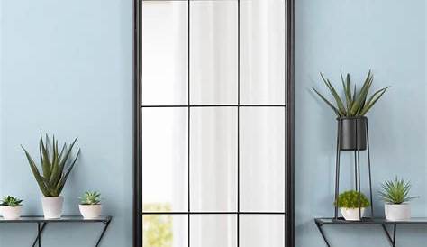 Miroir fenêtre en métal noir 72x184 Maisons du Monde