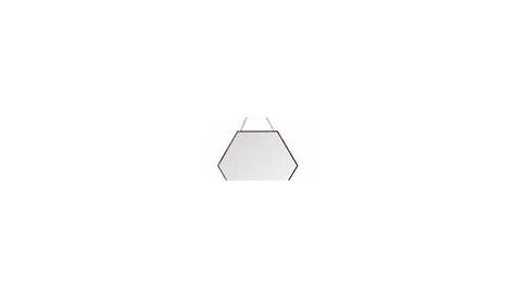Miroir Hexagonal Cuivre Adhesif En Métal Cuivré 23x23cm Greta Maisons