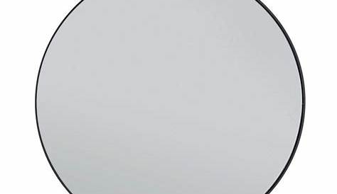 Miroir rond design cadre en acier coloris doré L. 45 x P