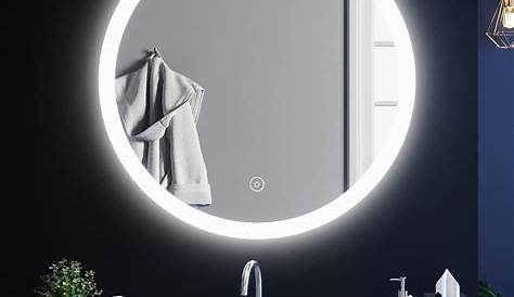Miroir Salle Bain rond avec 24 w éclairage Intégré LED