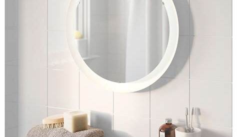 STORJORM mirror with integrated lighting, white IKEA