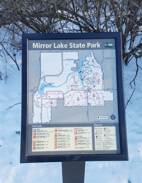 mirror lake state park winter map