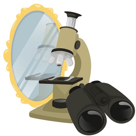 Mirror Microscope And Binoculars