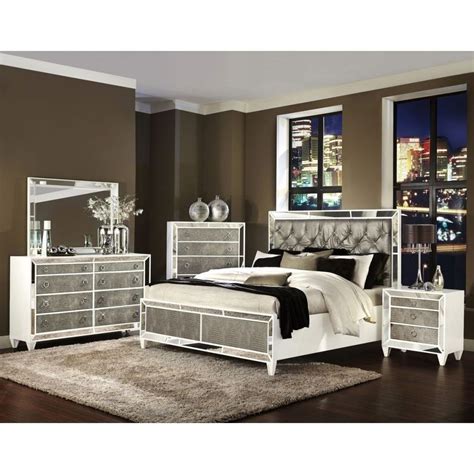 Mirror Wall Unit Bedroom Set