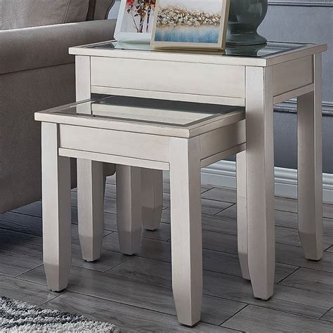 Mirrored Nesting Side Tables