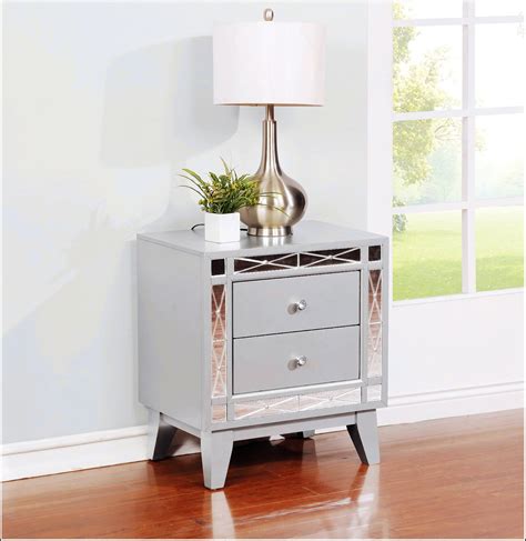 Mirrored Panel Nightstand