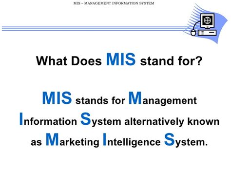 mis is stands for answer