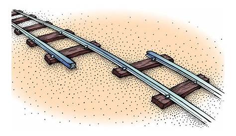 Misaligned Railroad Tracks Cartoon