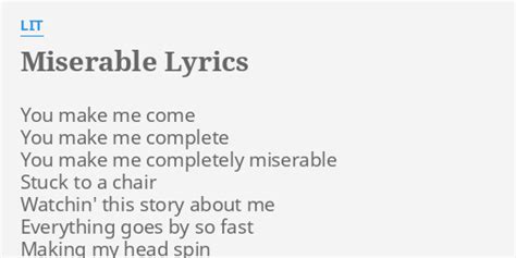 miserable by lit lyrics