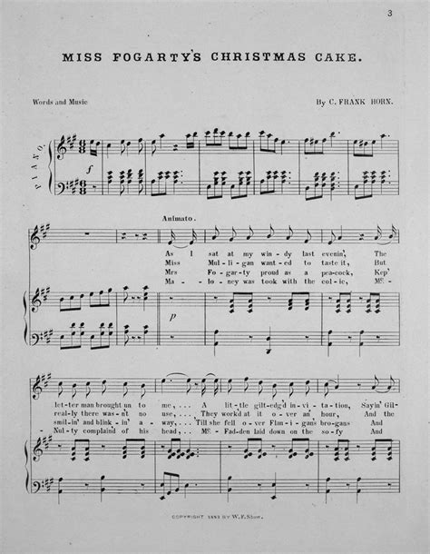 137.098 Miss Fogarty's Christmas Cake. Song & Chorus. Levy Music