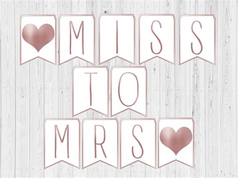 Miss to Mrs Printable Sign Etsy