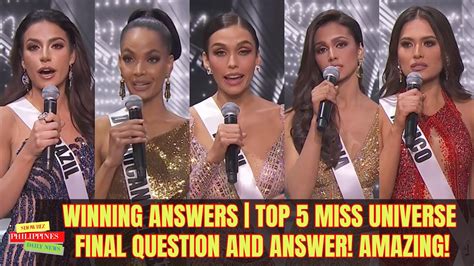 miss universe 2020 final question and answer