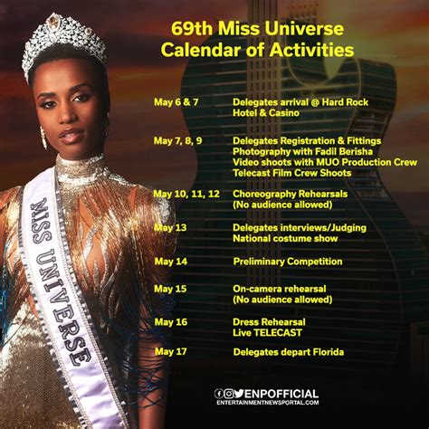 miss universe 2024 schedule