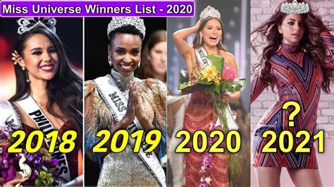 miss universe winners list with pictures