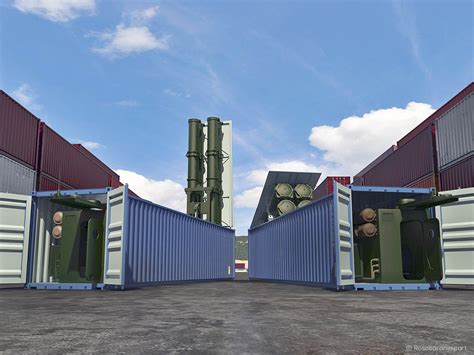 missiles in shipping containers