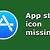 missing app store icon