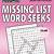 missing list word seeks