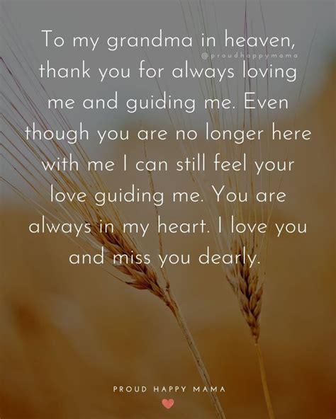 missing grandma in heaven quotes short