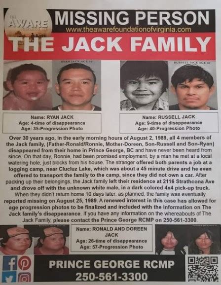 missing jack family from prince george