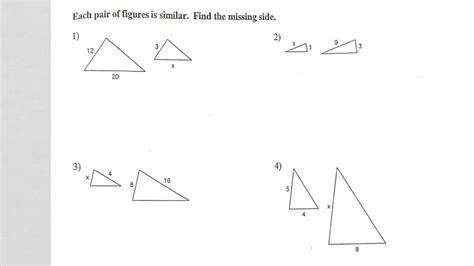 Finding the Missing Side of Similar Triangles