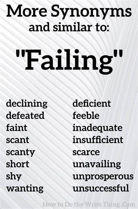 missing the mark synonyms of failing