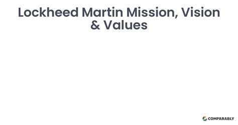 mission statement of lockheed martin