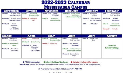 mississauga calendar of events