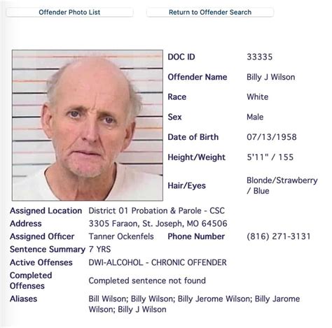 missouri doc inmate release date