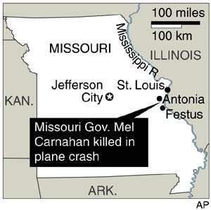missouri governor plane crash