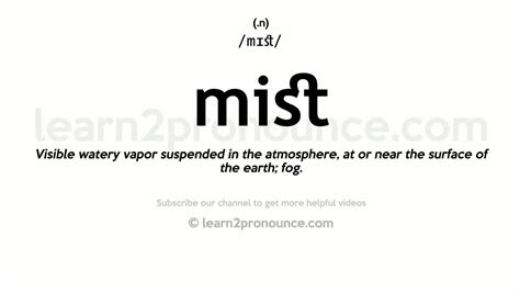 Mist Definition Noun