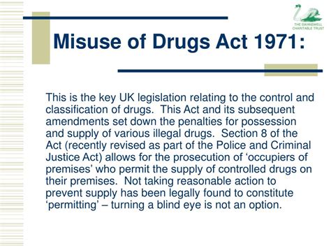 misuse of drugs act 1971 simplified