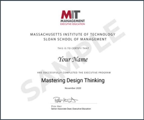mit design thinking certificate
