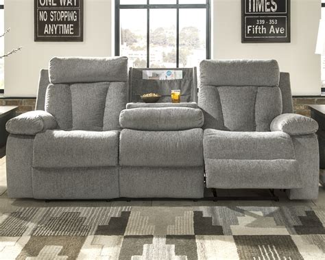  27 References Mitchiner Reclining Sofa With Drop Down Table Best References