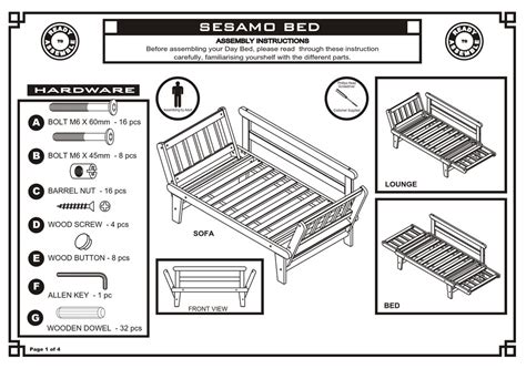 Mito Double Futon Assembly Instructions