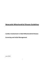 mitochondrial disease newcastle