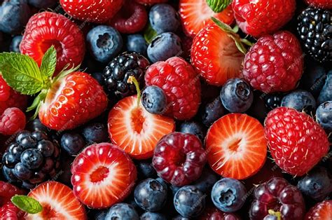 Mixed Berries With Mint