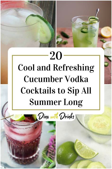Mixed Drinks With Cucumber Vodka