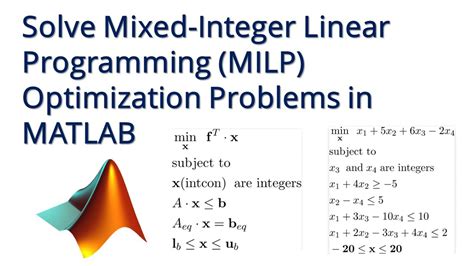 mixed integer linear programming matlab